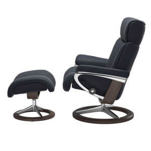 Magic Signature Chair with Footstool Leather
